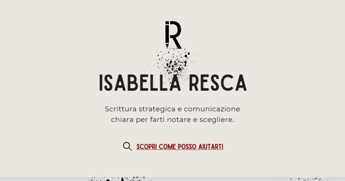 Taz Resca From Rescomp Portfolio_Isabella_Resca